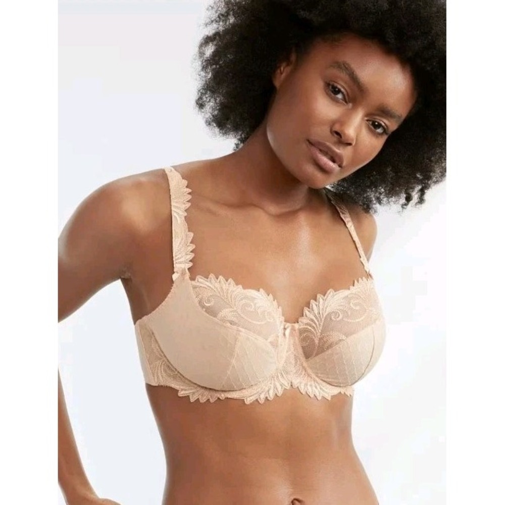 Empreinte Thalia Underwire Balconette Bra Womens 42E Ivory Lace Feminine